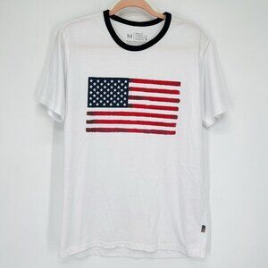 Great American Lakes‎ & Timber Men's Short Sleeve Patriotic White T-Shirt Size M